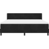  Krevet s opruga kutije s uzglavljem Crna 200 x 180 cm Baršun | shoptok.hr