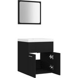 vidaXL Set kupaonskog namještaja od iverice crni | shoptok.hr