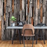  Samoljepljiva foto tapeta - Wooden Curtain (Grey and Brown) 392x280 Cijene