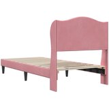  Krevetna konstrukcija s uzglavljem Ružičasta 90 x 190 cm Baršun | shoptok.hr
