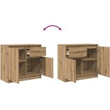  Komoda s ladicama artisan hrast 71x35x65 cm konstruirano drvo | shoptok.hr