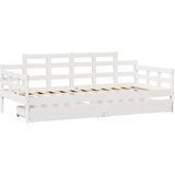 vidaXL Dnevna postelja s predali bela 80x200cm trdna borovina, (21303488) | Shoptok.si
