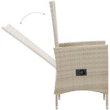  9-dijelni vrtni blagovaonski set od poliratana s jastucima bež Dužina stola 190 cm | shoptok.hr
