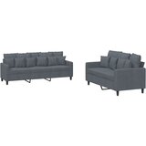  2-dijelni set sofa s jastucima tamnosivi baršunasti | shoptok.hr