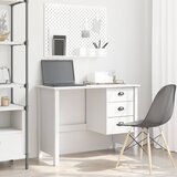  Stol s ladicama HILL Bijelo 100 x 45 x 74 cm Masivna borovina | Eponuda.com
