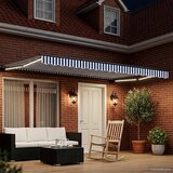  Ručni okvir tende s LED-ima Plava, Bijela, Antracit 4 x 2 m | shoptok.hr