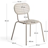 Kave Home Smeđe-siva metalna vrtna stolica Brai – | shoptok.hr