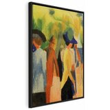  Slika - August Macke – Walker under trees (Walker in the park) 80x120 U crnom drvenom okviru | shoptok.hr