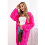 Kesi Super KID Mohair pink neon long cardigan sweater Cijene