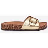 Boto Women Sandals On Cork Platform With Buckle Golden Vianara | Shoptok.si