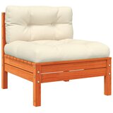  Vrtna sofa s jastucima 2 kom voštano smeđa od masivne borovine | shoptok.hr