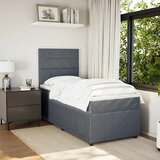  Box spring krevet s madracem tamnosivi 100x200 cm baršunasti | shoptok.hr
