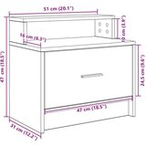  Noćni ormarići s ladicom 2 kom crni hrast 51x31x47 cm | shoptok.hr