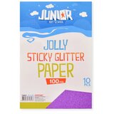 Junior jolly Sticky Glitter Paper, papir samolepljivi, A4, 100mik, 10K, odaberite Ljubičasta Cene