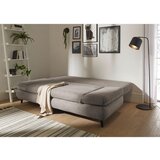 MID.YOU ZOFA S POSTELJNO FUNKCIJO, rjavosiva tekstil, leseni material | Shoptok.si