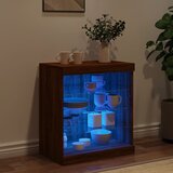  Komoda s LED svjetlima boja smeđeg hrasta 60,5x37x67 cm | shoptok.hr