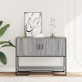 Maison Chic konzolna miza - miza ob steni siva sonoma 100x35x74,5 cm inženirski les, (21786031) Cene