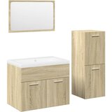 vidaXL Kopalniška garnitura 4-delna sonoma hrast inženirski les, (21670070) | Shoptok.si