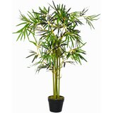 Outsunny Bambus v umetnem loncu, umetna rastlinska dekoracija za notranje in zunanje prostore, višina 120 cm, zelena, (20756669) | Shoptok.si