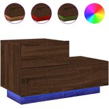  The Living Store Nočna omarica z LED lučkami rjavi hrast 70x36x40,5 cm - Nočna Omarica, (21448589) | Shoptok.si