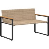  Klupa s jastukom Bež i krem bijela 115 x 65 x 72 cm Ratan | shoptok.hr