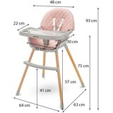 Baby Mix stolček za hranjenje Freya prašno roza | Shoptok.si