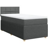 Maison Chic Box spring postelja - Vzmetna postelja z vzmetnico temno siva 100x200 cm blago SL23918, (21890649) | Shoptok.si