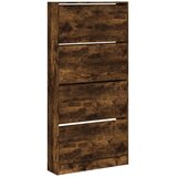 Maison Chic Omarice za obutev - Kopa za čevlje s 4 predali dimljeni hrast 80x21x163,5 cm, (21778374) Cene
