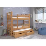 ADRK Troslojni djeji krevet HIPPO 87 cm - BUKVA | shoptok.hr