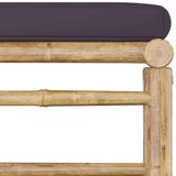  Sedežna garnitura s temno sivimi blazinami 6-delna bambus | Shoptok.si