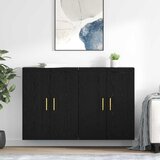  Kabinetski zidni 2 kom. Crni hrast 69,5 x 34 x 90 cm | shoptok.hr