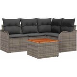  Sjedeća garnitura za vrt 5 kom. Siva poliratan 177,5 x 122,5 x 69 cm | shoptok.hr