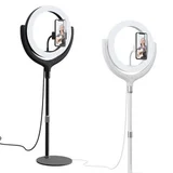 desktop live streaming stand with led ring light 12 inch bela