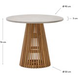 Kave Home Okrogla vrtna miza ø 90 cm Alcaufar – | Shoptok.si