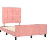  Okvir za krevet s uzglavljem ružičasti 120 x 200 cm baršunasti | shoptok.hr