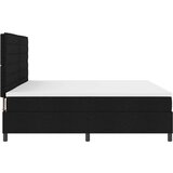  Postelja s škripcem z vzmetnico Črna 200x200 cm Tkanina, (22083500) | Shoptok.si