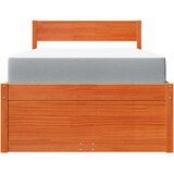 Krevet s ladicama i madracem voštano smeđi 90x200 cm borovina | shoptok.hr