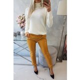 Kesi Double-layer trousers with velor mustard | shoptok.hr