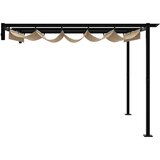 Gazebo Sivo-smeđa 300 x 300 x 200 cm Poliester | shoptok.hr