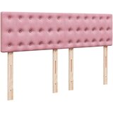 vidaXL Krevet s oprugama madracem tamnoružičasti 140x200 cm baršunasti | shoptok.hr