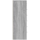  Komoda sa 6 ladica boja sivog hrasta 50 x 34 x 96 cm drvena | shoptok.hr