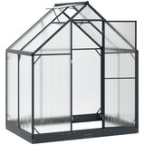  Vrtni staklenik s vratima Antracit 183,5 x 123 x 207 cm | Eponuda.com