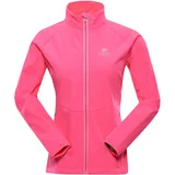 Alpine pro Women's softshell jacket with membrane MULTA neon knockout pink