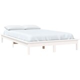  Okvir za krevet bijeli 160x200 cm od masivne borovine | shoptok.hr