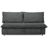Bobochic Paris Tamno siva sklopiva sofa od samta 184 cm Isadora – Cijene