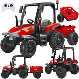Veliki AKU traktor 4x4 s prikolicom crveni | shoptok.hr