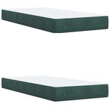  Krevet s oprugama i madracem tamnozeleni 200x200 cm baršunasti | shoptok.hr