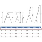 Elkop trodelne aluminijumske merdevine 3x7 - 4m | ePonuda.com