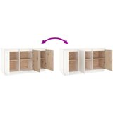  Komoda bijela 111 x 34 x 60 cm od masivne borovine | shoptok.hr