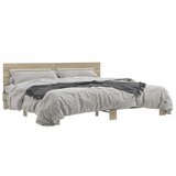  The Living Store Posteljni okvir sonoma hrast 200x200 cm inž. les in kovina - Posteljni Okvir, (21501029) | Shoptok.si